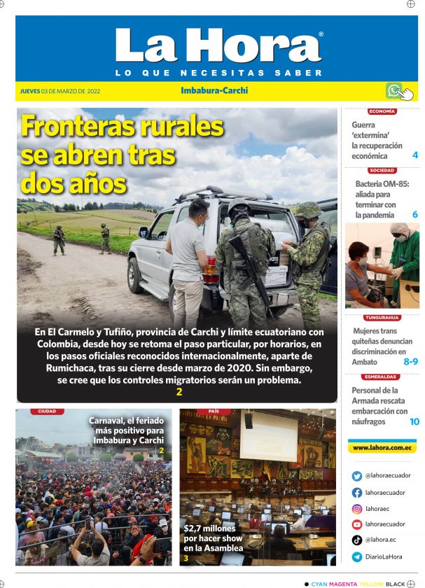 Imbabura Carchi De Marzo Diario La Hora