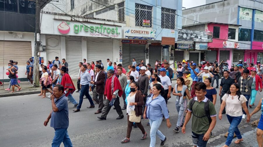 Indígenas marcharon y cerraron la vía Santo Domingo Quinindé Diario