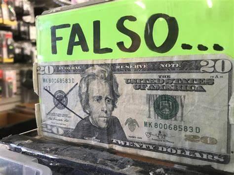 Un billete falso daña su economía