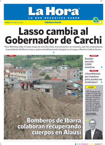 Imbabura Carchi 13 De Abril 2023 Diario La Hora