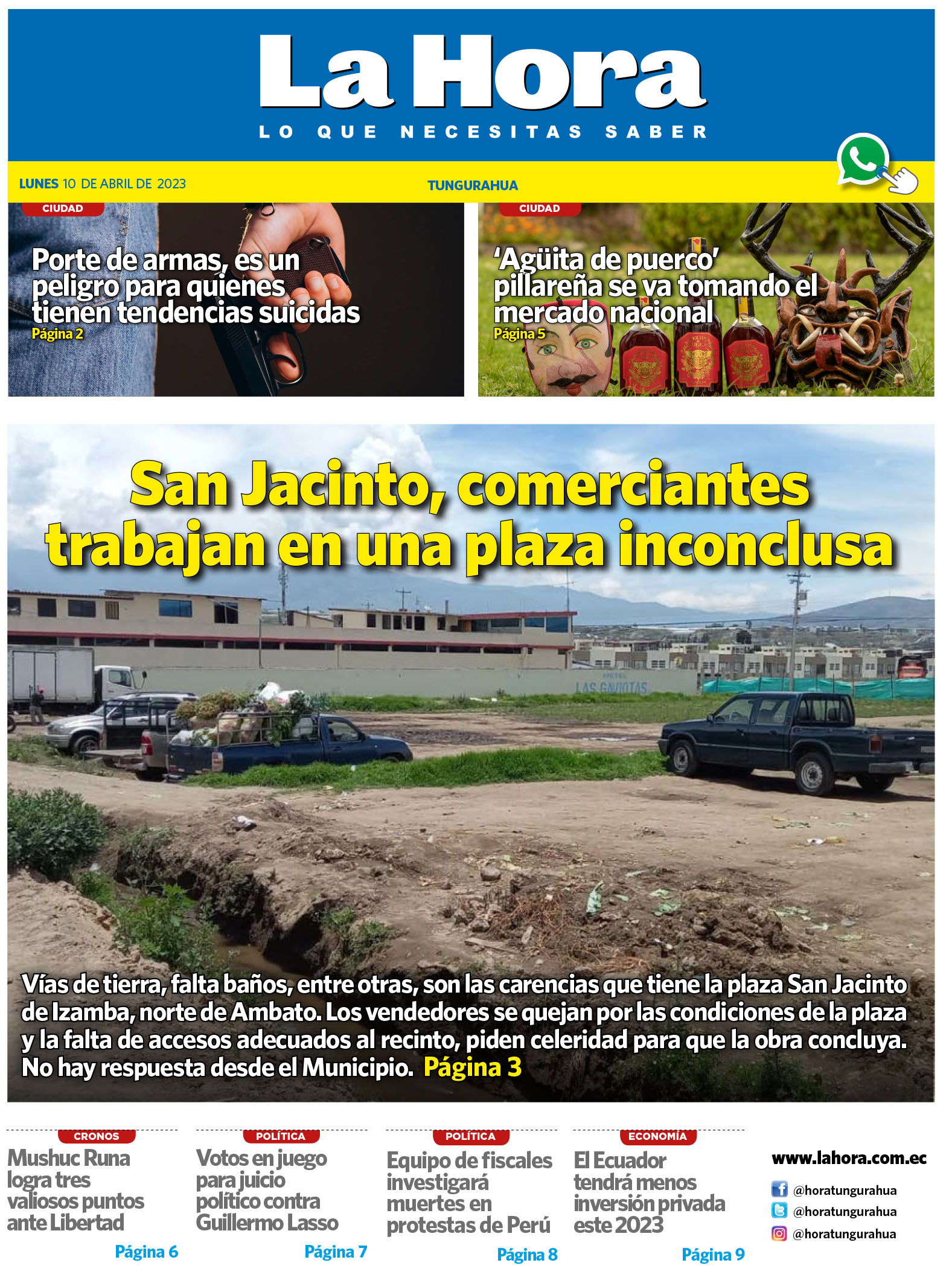 Tungurahua De Abril Diario La Hora