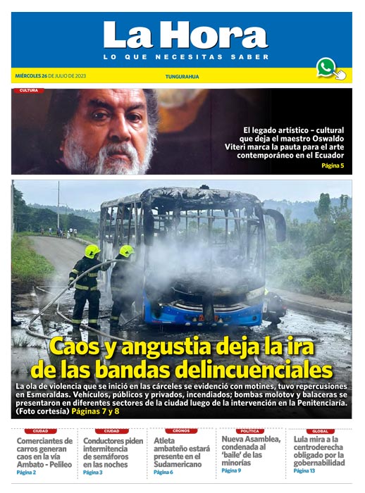 Tungurahua 26 De Julio 2023 Diario La Hora