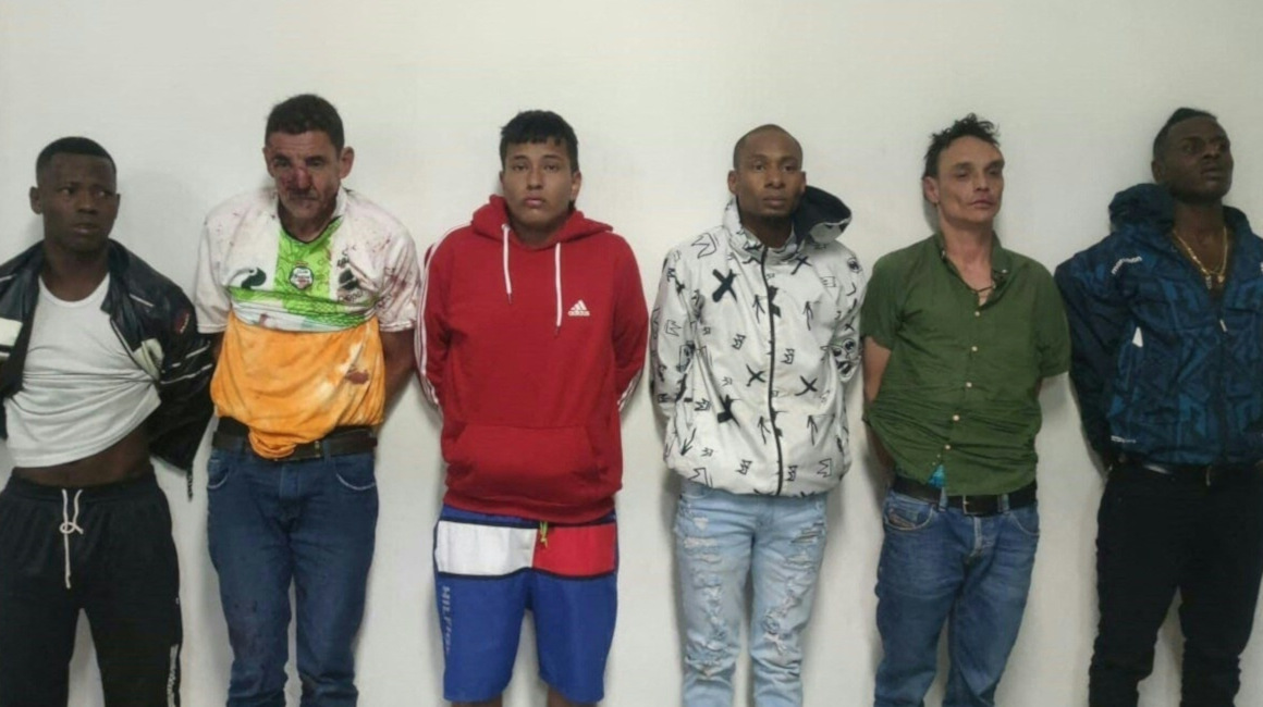 JUSTICIA. Parte de los sicarios detenidos el día del asesinato de Fernando Villavicencio.